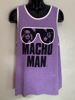 Macho Man Tank Top XL Gently worn 60% cotton/40% polyester 23" armpit to armpit
